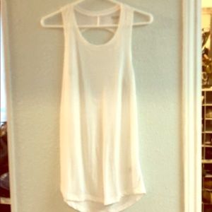 White Twist Back Tank Top